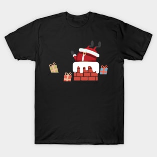 Santa Claus in Chimney T-Shirt